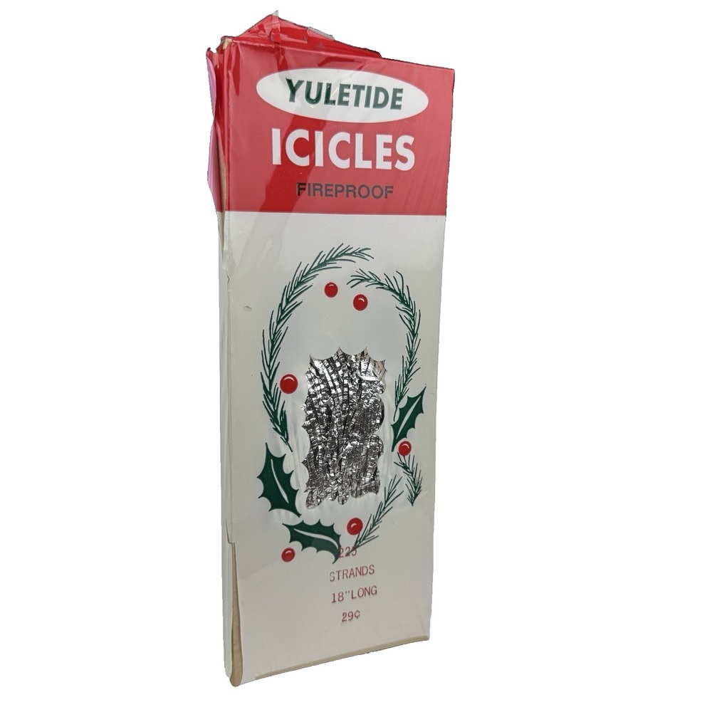 1950s Yuletide ICICLES Fireproof 225 Strands 18 In Brite‎ Star Retro Christmas